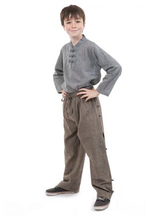 Pantalon large japonais enfant zen face