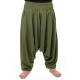 Sarouel elastique uni sarwel indian aladin kaki fonce