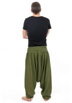 Sarouel elastique uni sarwel indian aladin kaki fonce