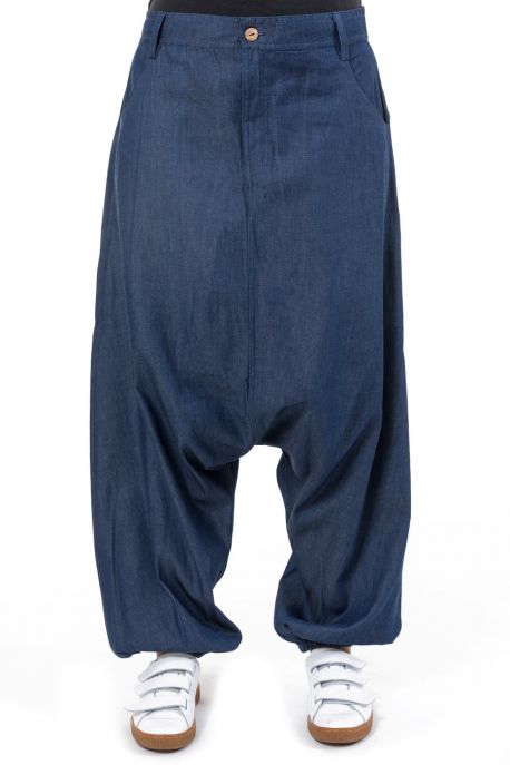 Pantalon sarouel jean bleu Bimbam