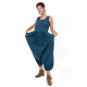 Combi sarouel femme chic fourche basse petrol blue Chala