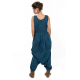 Combi sarouel femme chic fourche basse petrol blue Chala