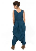 Combi sarouel femme chic fourche basse petrol blue Chala