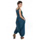 Combi sarouel femme chic fourche basse petrol blue Chala