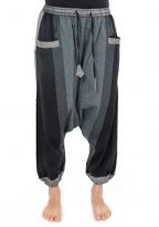 Sarouel bermuda long zen cool mixte noir gris Timroh