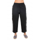 Pantalon midi pantacourt cargo noir Balah