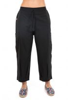 Pantalon midi pantacourt cargo noir Balah