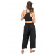 Pantalon midi pantacourt cargo noir Balah