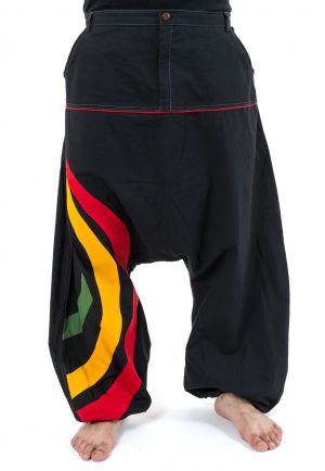 Sarouel grande taille homme arc en ciel tricolore reggae