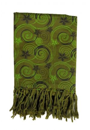 Cheche foulard babacool flowers in the wind kaki