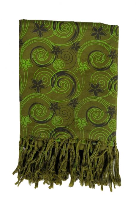 Cheche foulard babacool flowers in the wind kaki