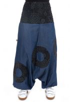Sarouel jean  elastique imprime Tirkha
