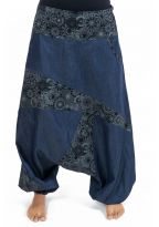 Sarouel femme jean denim extra doux et print full size