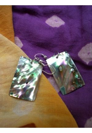 BO608 boucles d oreilles pawa rectangle