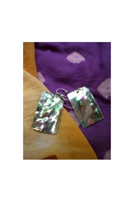 BO608 boucles d oreilles pawa rectangle