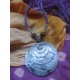 CO616 collier nacre craquele et spirale metal