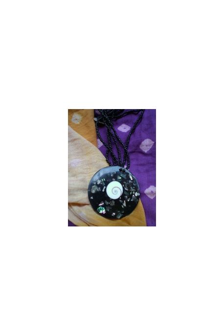 CO909 collier resine shiva eye et bout de nacre pawa