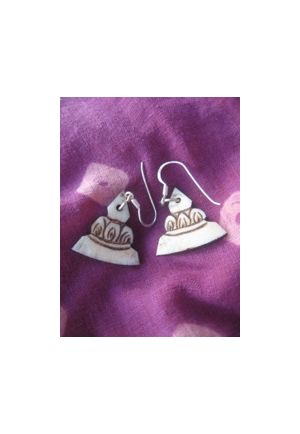 BO7008 Boucle d oreille os de buffle nepalais