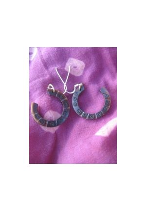 BO7009 Boucle d oreille os de buffle nepalais