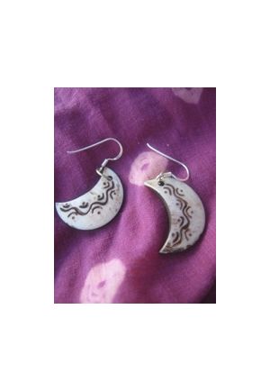 BO7006 Boucle d oreille os de buffle nepalais