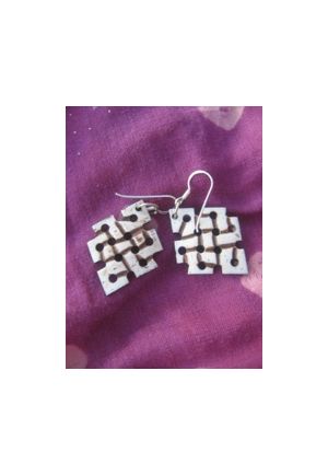 BO7010 Boucle d oreille os de buffle nepalais