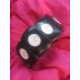 BR902 bracelet resine noir et œil Sainte Lucie