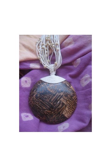 CO409 collier coco sombre rond certi de fils