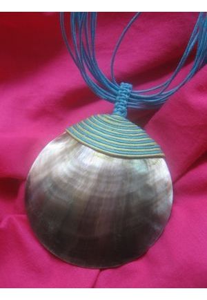 CO623 collier nacre rond certi de fils mix colors 1