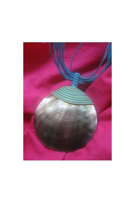 CO623 collier nacre rond certi de fils mix colors 1