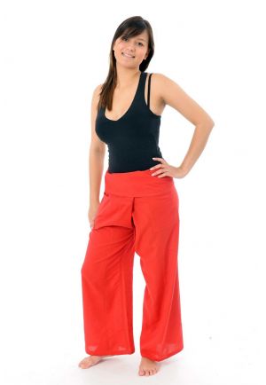 Pantalon pecheur Thai rouge