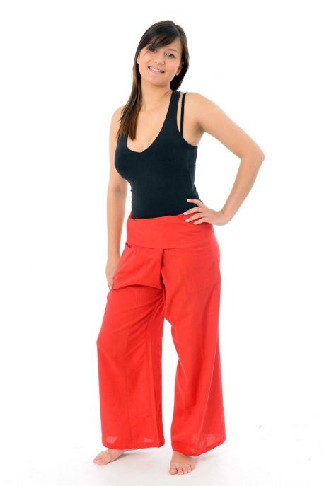 Pantalon pecheur Thai rouge