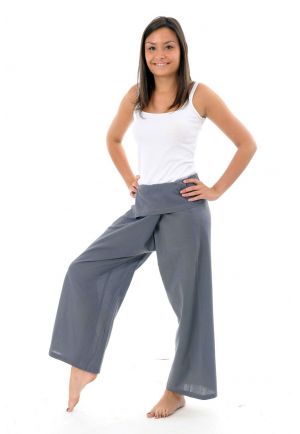 Pantalon fisherman gris