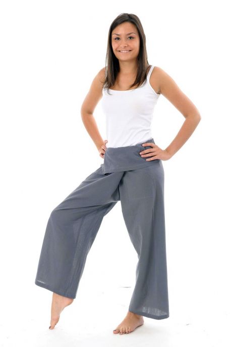 Pantalon fisherman gris