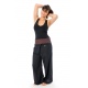 Pantalon Thai noir rayures noires