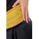 Pantalon Fisherman Thai noir rayure jaune soleil