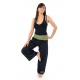 Pantalon fisherman noir vert