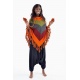 Poncho pure laine douce du Nepal multicolore