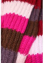 Echarpe poches moufles pure laine multicolore