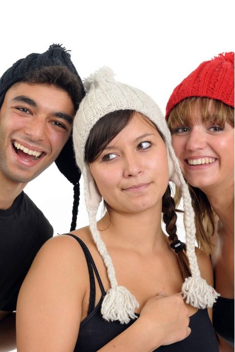 Bonnet pompom nepalais pure laine douce