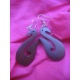 BO142 boucles d oreilles bois S tribal