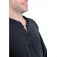 Chemise nepalaise homme col mao noire