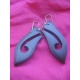 BO152 boucles d oreilles bois bec oiseau