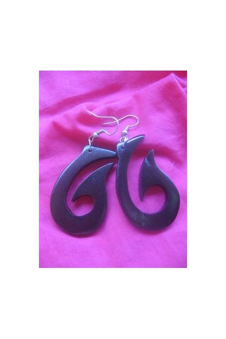 BO153 boucles d oreilles bois G