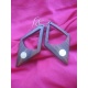 BO140 boucles d oreilles dague et petit rond de nacre
