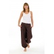 Pantalon ethnique marron-chocolat Herza