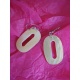 BO629 boucle d oreilles nacre ovale