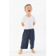 Pantalon enfant pur coton bio bleu marine