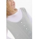 Salopette sarouel evolutive coton bio enfant Ciel gris