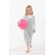 Salopette sarouel evolutive coton bio enfant Ciel gris