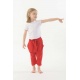 Pantalon sarouel enfant pur coton bio Rouge